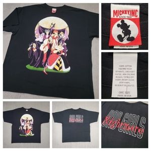RARE Vintage 1990s Disney Villains Bad Girls Nightmare Double Sided Graphic Tee